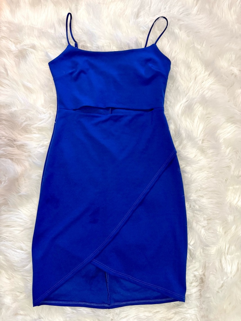 Lulus Royal Blue Cutout Bodycon Mini Dress Size M - Picture 3 of 9